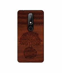 Amazon Brand - Solimo Designer Engraved Patten 3D Printed Hard Back Case Mobile Cover for Nokia 6.1 Plus