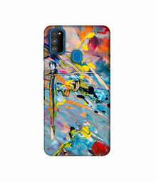 Amazon Brand - Solimo Designer Paint Texture 3D Printed Hard Back Case Mobile Cover for Samsung Galaxy M21 / M30s