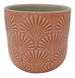 Amazon Brand - Stone & Beam Pot de fleurs en relief Taille M 15,2 cm Arabesque