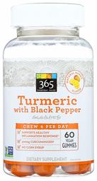 365 Everyday Value, Turmeric with Black Pepper Gummies, 60 ct