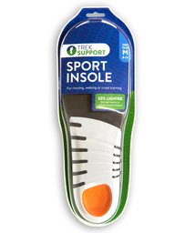 Trek Support Sport Insole for Men, Size 8-13, 1 Pair