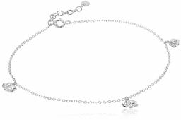 Women's Elephant 9 Inch With 1 Inch Extender Anklet, Sterling Silver, 10