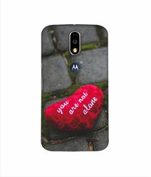 Amazon Brand - Solimo Designer You are Not Alone 3D Printed Hard Back Case Mobile Cover for Motorola Moto G4 Plus (with Logo Cut)