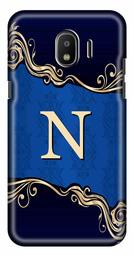 Amazon Brand - Solimo Designer Blue Pattern Alphabet-N 3D Printed Hard Back Case Mobile Cover for Samsung Galaxy J2 (2018)