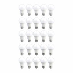 AmazonCommercial Equivalente a 60 W, 25000 horas, regulable, 800 lúmenes, compatible con Energy Star y CEC (California), foco LED A19 – Paquete de 25 unidades