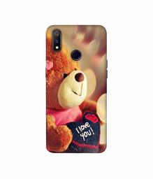 Amazon Brand - Solimo Designer Teddy Bear 3D Printed Hard Back Case Mobile Cover for Realme 3 Pro