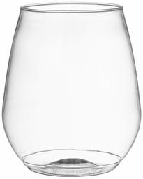 AmazonCommercial Shatterproof Stemless Wine Glass, 18 oz, Pack of 60