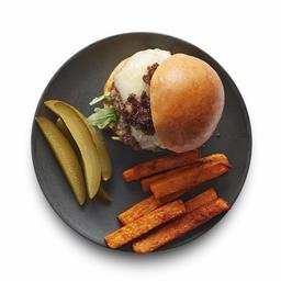 Amazon Meal Kits, Beef Burger with Bacon Jam & Sweet Potato Fries, Serves 2