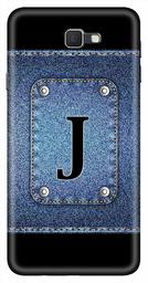 Amazon Brand - Solimo Designer Button Jeans Alphabet-J 3D Printed Hard Back Case Mobile Cover for Samsung Galaxy J7 Prime