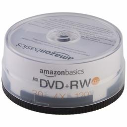 AmazonBasics 4.7GB 4X DVD+RW - 30-Pack (Renewed)