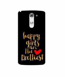 Amazon Brand - Solimo Designer Happy Girls are The Prettiest 3D Printed Hard Back Case Mobile Cover for LG G3 Stylus D690