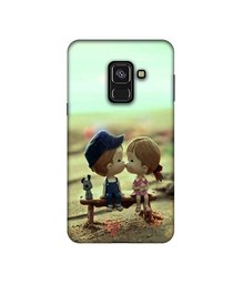 Amazon Brand - Solimo Designer Love Couples Pattern UV Printed Soft Back Case Mobile Cover for Samsung Galaxy A8 Plus