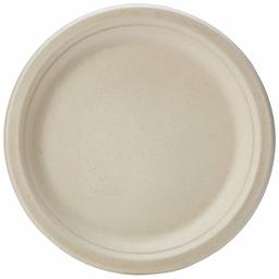 AmazonBasics Assiettes jetables écologiques Compostables et biodégradables Kraft 24 cm Lot de 125