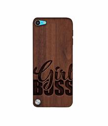 Amazon Brand - Solimo Designer Girl Boss On Wood 3D Printed Hard Back Case Mobile Cover for Apple iPod Touch 5th Generation