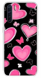 Amazon Brand - Solimo Designer Multicolor Love Butterfly Black Pattern Design Printed Soft Back Case Mobile Cover for Oppo F15