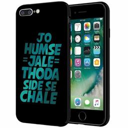 Amazon Brand - Solimo Designer Thoda Sidhe Se Chale Printed Hard Back Case Mobile Cover for Apple iPhone 8 Plus / 7 Plus (D1304)