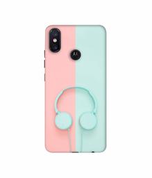 Amazon Brand - Solimo Designer Head Phone 3D Printed Hard Back Case Mobile Cover for Motorola One Power