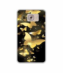 Amazon Brand - Solimo Designer Golden Butterfly Pattern UV Printed Soft Back Case Mobile Cover for Samsung Galaxy J7 Max