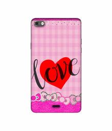 Amazon Brand - Solimo Designer Love Print On Cloth Pattern 3D Printed Hard Back Case Mobile Cover for Micromax Canvas Sliver 5 Q450