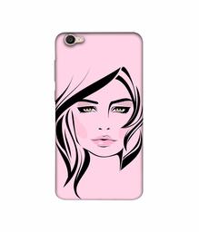 Amazon Brand - Solimo Designer Pink Lady Pattern 3D Printed Hard Back Case Mobile Cover for Vivo V5