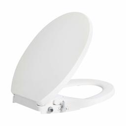 AmazonBasics Non-Electric Bidet Toilet Seat, Round, White