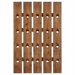 Stone & Beam Vintage Wood Decorative Wine Bottle Riddling Wall Mounted Rack - 31 x 21 x 3 Inches, Light Brown (Renewed)