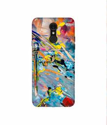 Amazon Brand - Solimo Designer Paint Texture 3D Printed Hard Back Case Mobile Cover for LG Q7