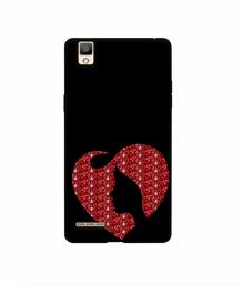 Amazon Brand - Solimo Designer Heart Shape Lady with Glitter 3D Printed Hard Back Case Mobile Cover for Oppo F1