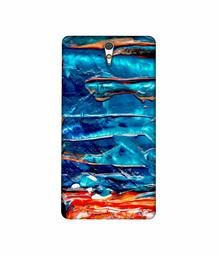 Amazon Brand - Solimo Designer Blue Oil Color 3D Printed Hard Back Case Mobile Cover for Sony Xperia C5 Ultra Dual