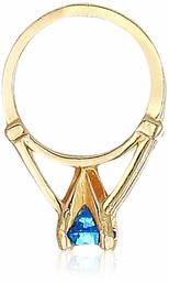 Women's 10k Gold Petite Cubic Zirconia Birthstone Ring Charm