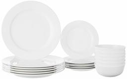 Amazon Brand - Solimo Dinnerware Set, 18 Pieces