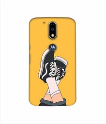 Amazon Brand - Solimo Designer Boy Shoes Pattern 3D Printed Hard Back Case Mobile Cover for Motorola Moto G4 Plus (with Logo Cut)