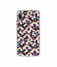 Amazon Brand - Solimo Designer Unicorn Texture UV Printed Soft Back Case Mobile Cover for Motorola Moto E6s