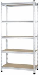 AmazonBasics - Shelf for medium-heavy items, solid poles, chipboard, 91 x 45 x 182 cm