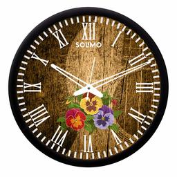 Amazon Brand - Solimo 12-inch Wall Clock - Radiant (Silent Movement, Black Frame)