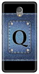 Amazon Brand - Solimo Designer Button Jeans Alphabet-Q 3D Printed Hard Back Case Mobile Cover for Lenovo P2