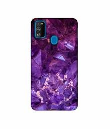 Amazon Brand - Solimo Designer Purpal Stone 3D Printed Hard Back Case Mobile Cover for Samsung Galaxy M21 / M30s