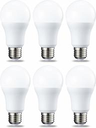 AmazonBasics Lampadina LED E27, 10.5W (equivalenti a 75W), Luce Bianca Calda - Pacco da 6