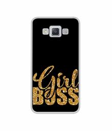 Amazon Brand - Solimo Designer Sparkle Girl Boss UV Printed Soft Back Case Mobile Cover for Samsung Galaxy A5