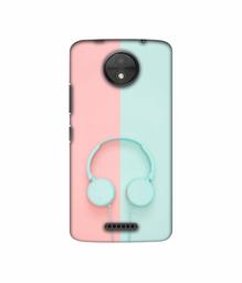 Amazon Brand - Solimo Designer Head Phone 3D Printed Hard Back Case Mobile Cover for Motorola Moto C Plus