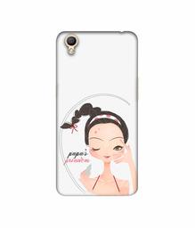 Amazon Brand - Solimo Designer Papa's Princess 3D Printed Hard Back Case Mobile Cover for Oppo A37