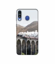 Amazon Brand - Solimo Designer Steam Train 3D Printed Hard Back Case Mobile Cover for Samsung Galaxy M21