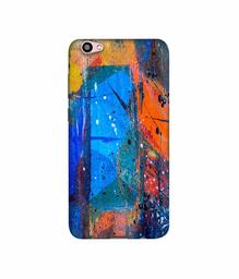 Amazon Brand - Solimo Designer Blue and Orange Brush 3D Printed Hard Back Case Mobile Cover for Vivo V5 Plus