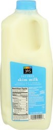 365 Everyday Value, Fat Free Skim Milk, Half Gallon, 64 oz