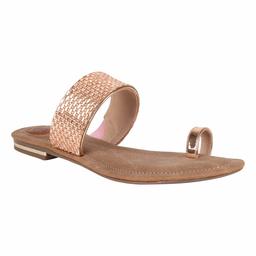 Teen Mix By Catwalk Women's Gold Fashion Slippers-8 UK (40 EU) (10 US) (TM4290RX_A)