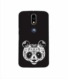 Amazon Brand - Solimo Designer Panda Illustrator 3D Printed Hard Back Case Mobile Cover for Motorola Moto G4 Plus (with Logo Cut)