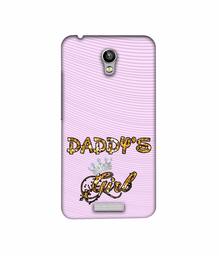 Amazon Brand - Solimo Designer Daddy's Girl in Glitter Pattern 3D Printed Hard Back Case Mobile Cover for Micromax Canvas Spark Q380