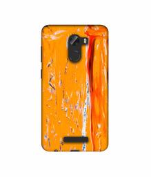 Amazon Brand - Solimo Designer Gold Yellow Paint 3D Printed Hard Back Case Mobile Cover for Gionee A1 Lite