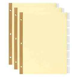 AmazonBasics - Divisores de 8 pestañas para archivador, pestañas transparentes insertables, 3 juegos