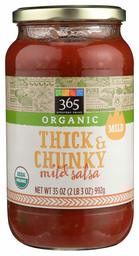 365 Everyday Value, Organic Thick & Chunky Mild Salsa, 35 Oz